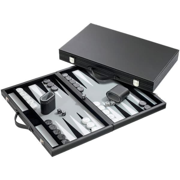 Philos Backgammon grå medium 38x2