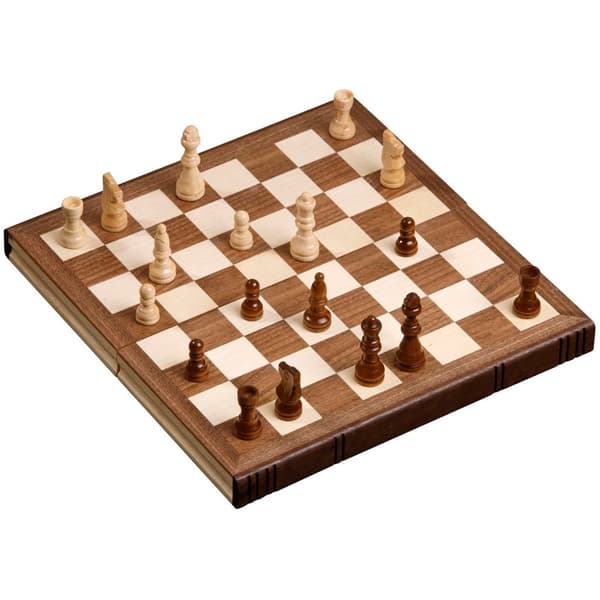 Philos rejse skak sæt træ 30x15,5