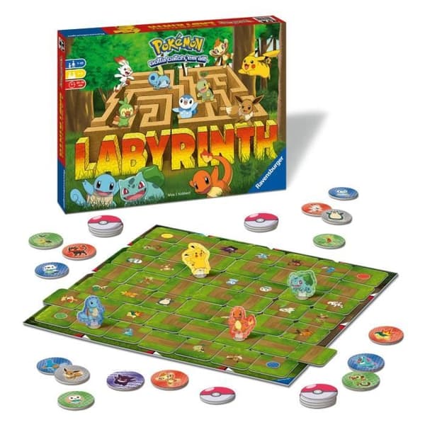 POKEMON Labyrinth - Ravensburger - Familjebrädspel - Skattjakt - 2 till 4 spelare i åldern 7