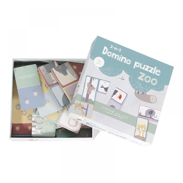 Barnspel Dominospel Zoo 2-in-1