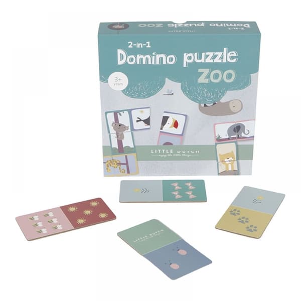 Barnspel Dominospel Zoo 2-in-1