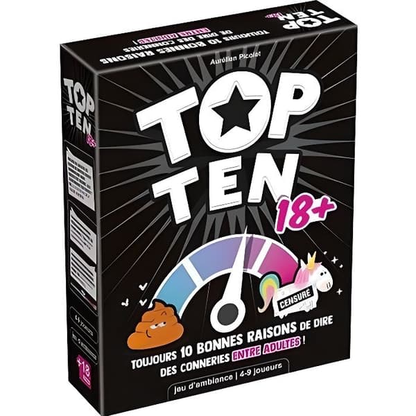 Cocktailspel | Topp tio 18+| Brädspel | från 14 år | 4 till 9 spelare | 30 minuter