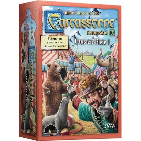 Carcassonne brädspel - All on Track - Förlängning med cirkus och akrobater