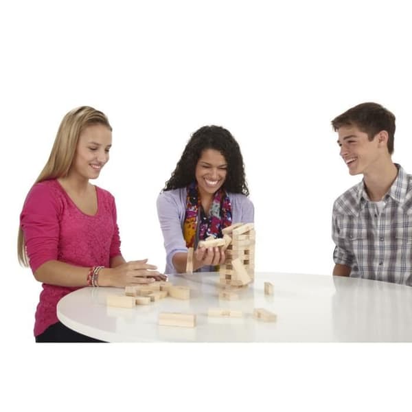 Jenga - Klassiskt brädspel - Klossar i massivt trä - För barn från 6 år och uppåt