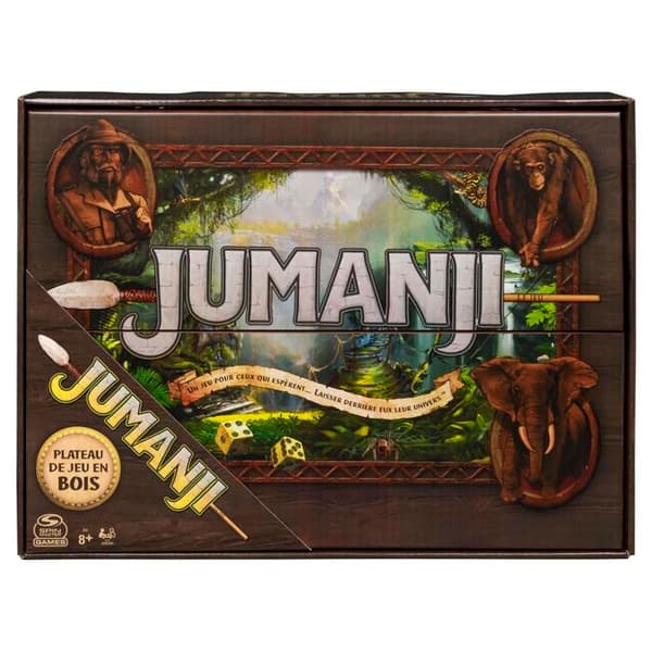 Brädspel - SPIN MASTER - Retro TRÄBRETT JUMANJI-SPEL - 6062543 - Filmatmosfär - 30 min - 2 till 4 spelare