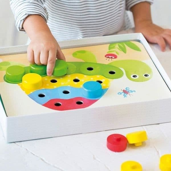 Pedagogiskt spel - Varumärke - Illustrerad tavla för att lära sig färger - Finmotorik och koncentration