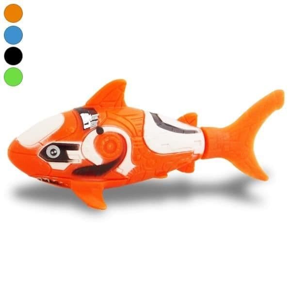 Leksak - Ledad och animerad fisk - Röd - PVC - 85 x 30 x 30 mm - 2 batterier