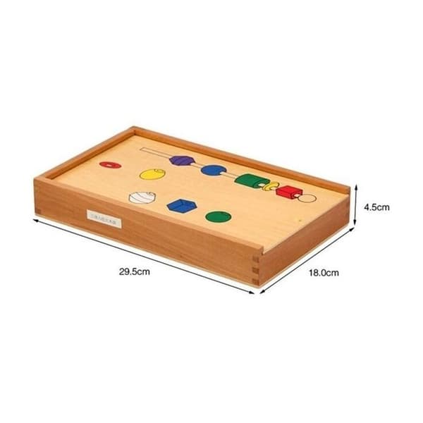 Spelpärlor för att trä Montessoribildrekonstitution