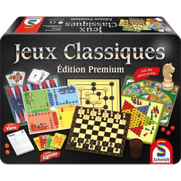 Premium Edition Classic Games Box - Brädspel - SCHMIDT SPIELE - Metal Box