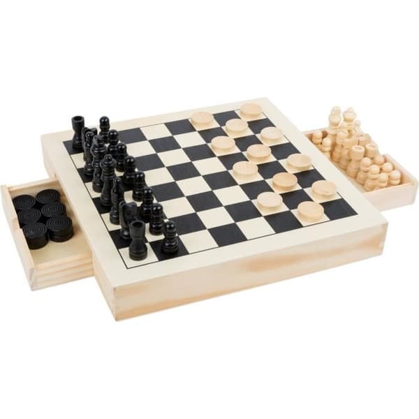 Brädspel - SMALL FOOT - Schack, schack &amp; väderkvarn spel kit - Barn - Blandat - Trä
