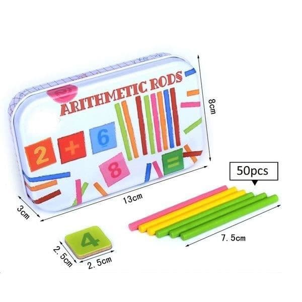 Montessori matematik pinnar och kort lärande spel