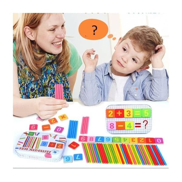 Montessori matematik pinnar och kort lärande spel