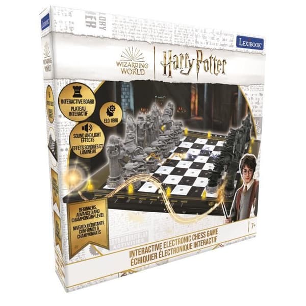 HARRY POTTER - Elektroniskt schackspel - Taktilt tangentbord, ljus- och ljudeffekter - 64 svårighetsgrader - LEXIBOOK