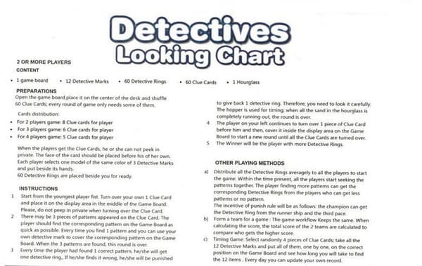 Looking Detectives chart brætspil