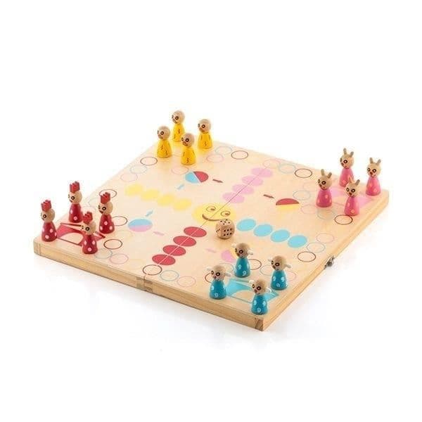 Brädspel - Montessori - Smådjurshästar - Hopfällbar bräda - Trä