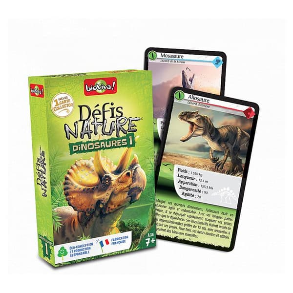 Bioviva Nature Challenges Dinosaurs Card Game 1 version 2022 - Flerfärgad