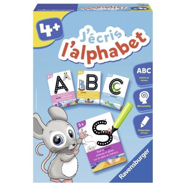 Jag skriver alfabetet - Pedagogiskt spel - Förberedelse för att skriva - Ravensburger - Från 4 år
