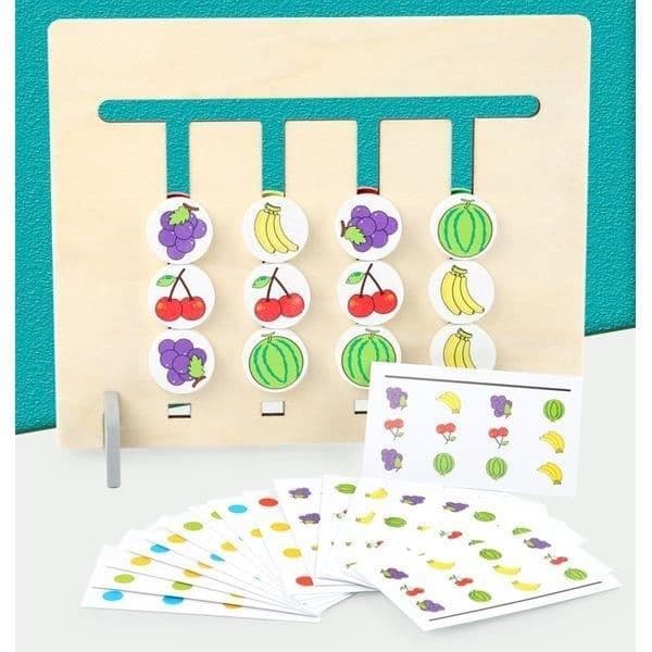 Pedagogiskt spel - Montessori - Lärande reproduktion och korrespondens - 18 dubbelsidiga kort