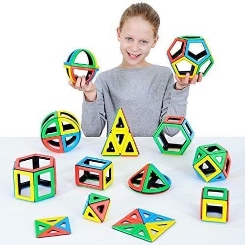 Utbildningsspel - Polydron - 507000 - Magnetisk matematikset - 118 bitar - 2D och 3D