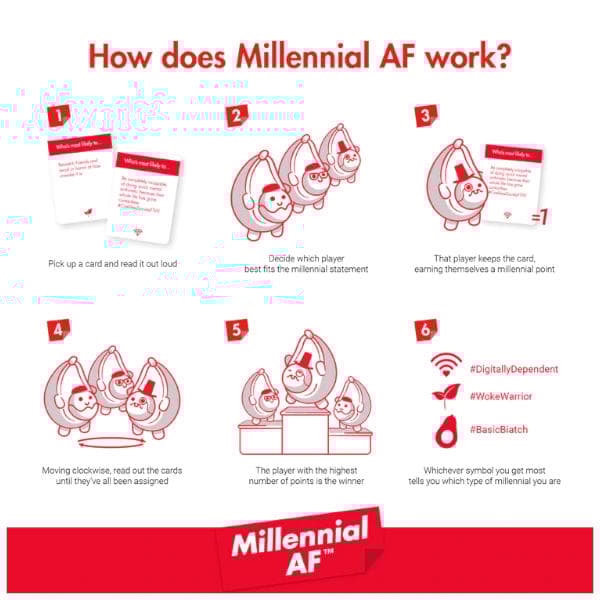 Millenial AF Board Game