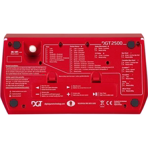 DGT 2500 digital schackklocka FIDE