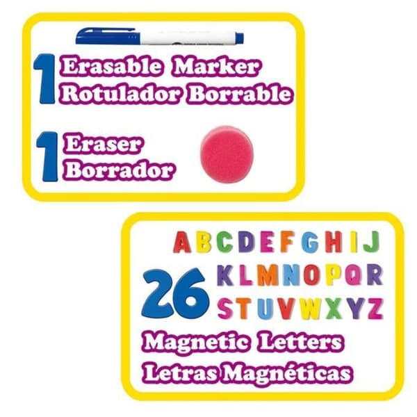 Utbildningsleksak - 3 i 1 magnetiskt studio - Rosa - Tavel- och magnettavla - Bokstäver ingår