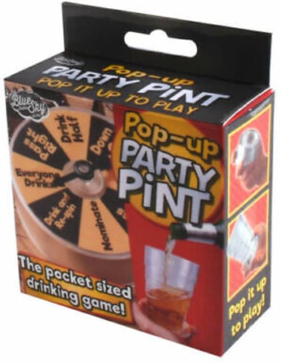 Pop Up Party - Pint ölglas och spel