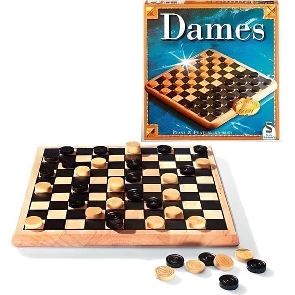 Checkers wood tradition - brädspel - SCHMIDT OCH SPIELE