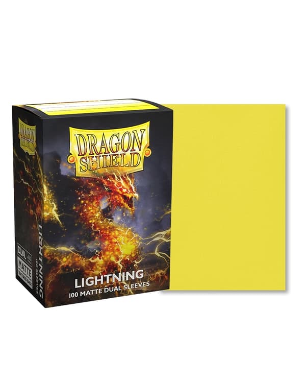 Plastfickor - Dragon Shield - Matte Dual Lightning (100 st, 63x88mm) - Brädspel