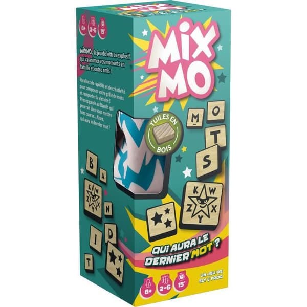 Mixmo brädspel - Asmodee - 2 till 6 spelare - Från 8 år - Bygg ditt ordrutnät