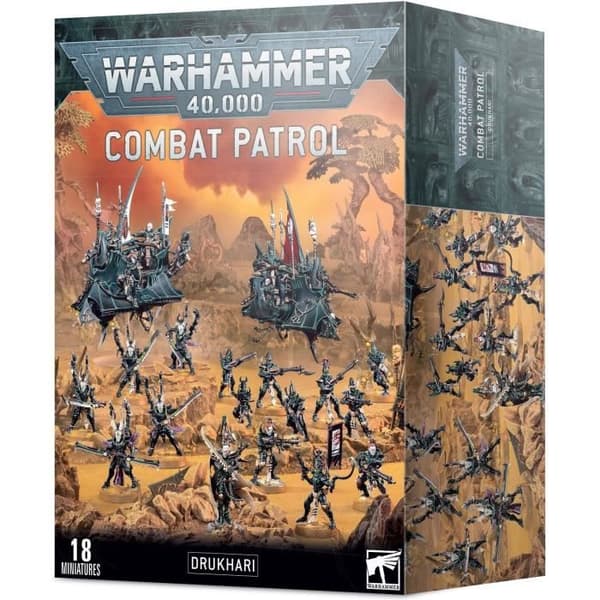 Games Workshop Warhammer 40k statyett - Drukhari Patrol - grå - TU