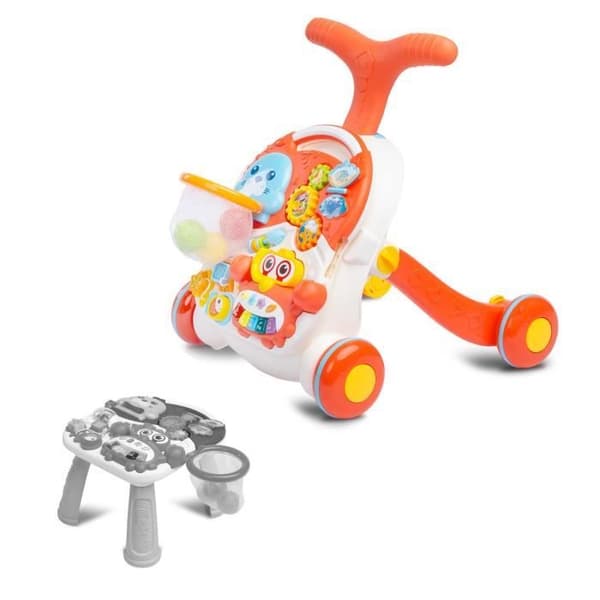 3 i 1 aktivitetsvandringsvagn - CARETERO - SPARK - Orange - Baby - pedagogiskt spel för tidig inlärning