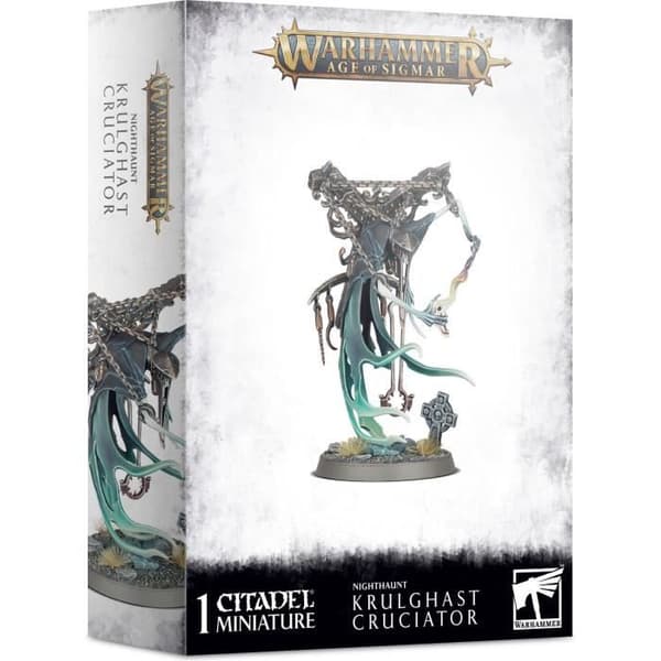 Games Workshop Warhammer AoS 11-delad figur - Nighthaunt Krullghast Cruciator - blå/grå - TU