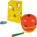 Miniatyrbild 4 av 4: Pedagogiskt snörningsspel i trä för motorik Montessori Apple
