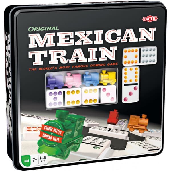 Tactic Mexican Train metallaskrin - dominospel
