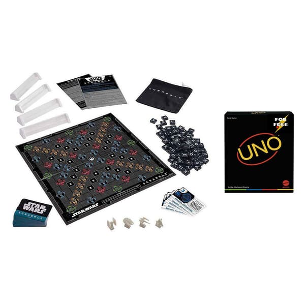 Mattel Games Wars + Uno Minimalist Gratis Scrabble Star Flerfarvet 10 Years