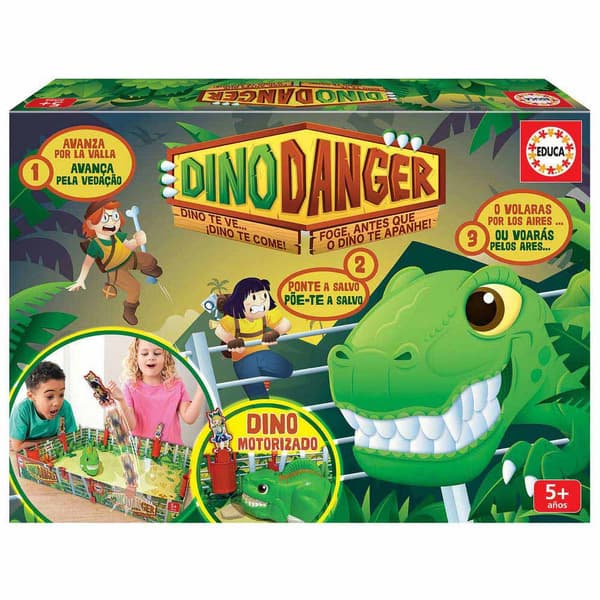 Educa Borras Interaktivt Brætspil Dino Danger Flerfarvet