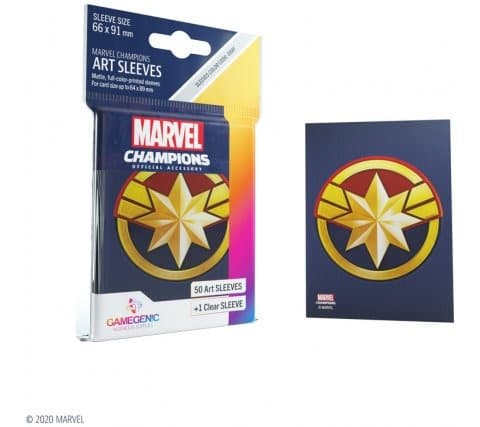 Marvel Champion Art Sleeves: Captain Marvel (50+1) - Brettspil