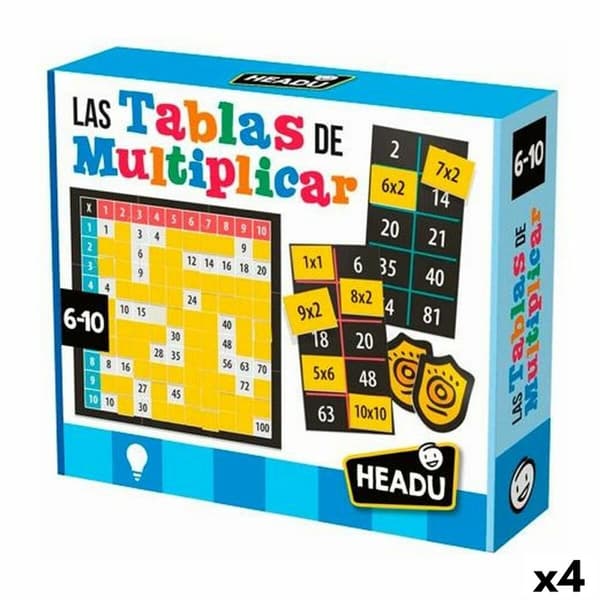 Lærerigt Spil HEADU Tablas de multiplicar (4 enheder)