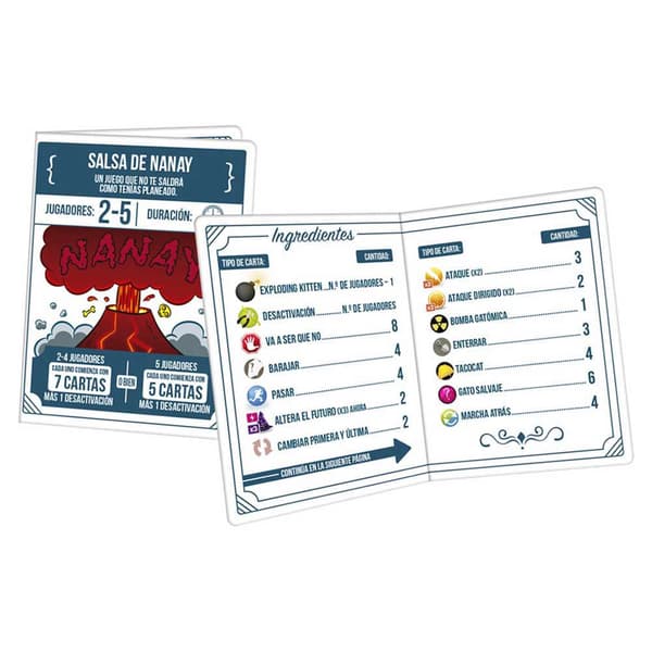 Asmodee Korttipeli Exploding Kittens Recetas Del Desastre Hopeinen