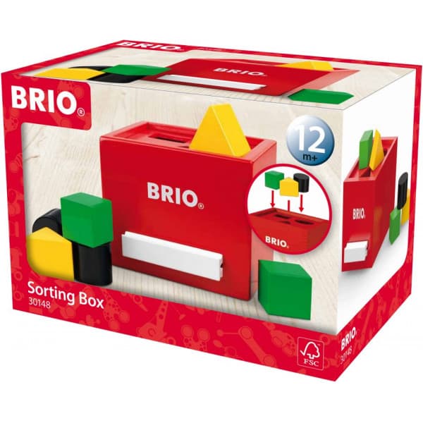 Brio 30148 - Byggklosslåda, röd