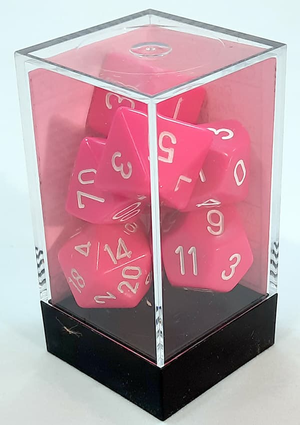 Tärningsset - Pink w white (CHX25444) - Brädspel