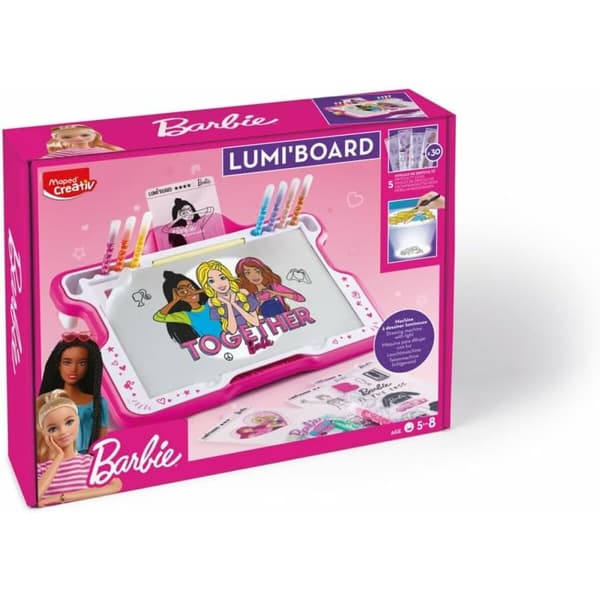 Tegningssæt Maped Lumi´Board Barbie Pink