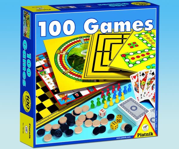 PIATNIK Board game set 100 Games (In Latvian, Russian lang.)