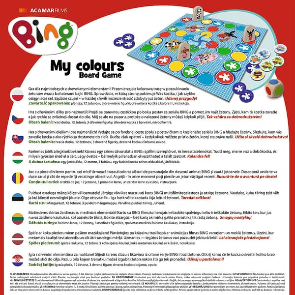 TREFL boardgame BING My colours