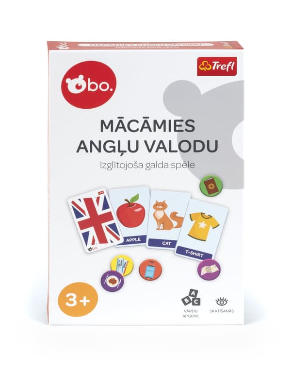 bo. Educational board game "English is fun" (In Latvian lang.)