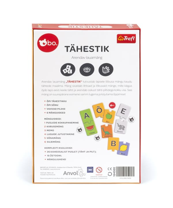 bo. Educational board game "Alphabet" (In Estonian lang.)