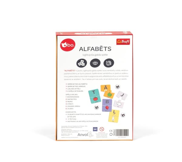bo. Educational board game "Alphabet" (In Latvian lang.)