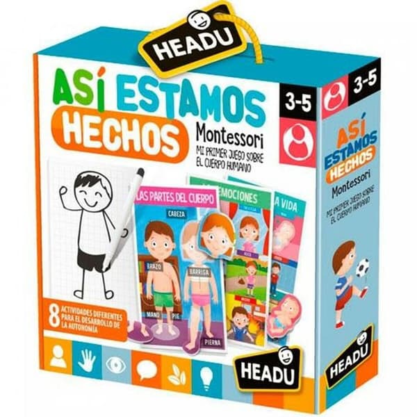 Lærerigt Spil HEADU Así Estamos Hechos Montessori (4 enheder)