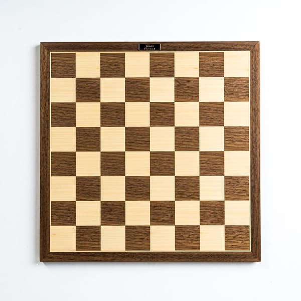 Fournier Skakbræt Af Træ 40x40 Cm Gylden